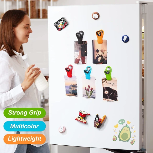 Alt view image 2 of 7 - 12 Pack Chip Clips Bag Clips, Magnetic Bag Clip for Food Storage,Heavy duty, plastic food clip for chips, snack, kitchen, refrigerator, garden, sewing, fabric, clothes pins