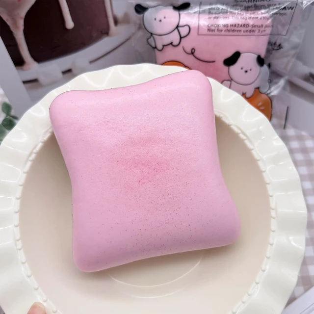 Alt view image 2 of 6 - Bread Butter Squishy,Slow Rising Squishy,Stress Balls,Fidget Toy,Party Favor Gift squeeze toy Stress Relief back to school cheese squishy