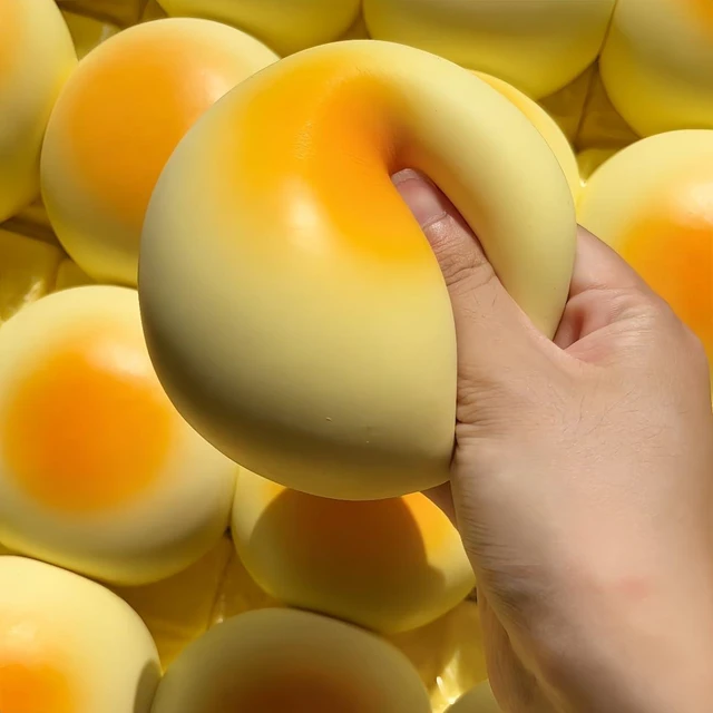 Main image of Cream Bun Bread Squishy - 4" Slow Rising Squishy Toys Fidget,Super Soft Foam Squishies, Sensory Stress Relief Squeeze Toys for Adults Office Desk Decor