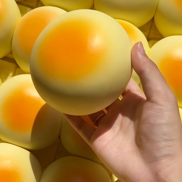 Alt view image 5 of 7 - Cream Bun Bread Squishy - 4" Slow Rising Squishy Toys Fidget,Super Soft Foam Squishies, Sensory Stress Relief Squeeze Toys for Adults Office Desk Decor