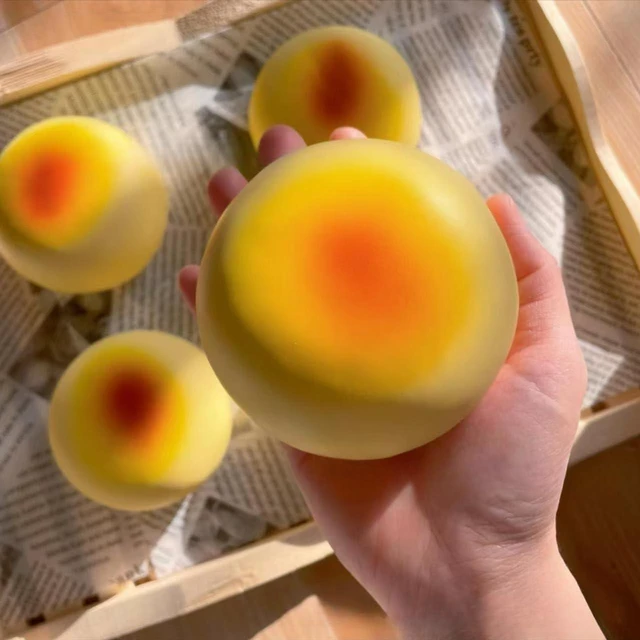 Alt view image 2 of 7 - Cream Bun Bread Squishy - 4" Slow Rising Squishy Toys Fidget,Super Soft Foam Squishies, Sensory Stress Relief Squeeze Toys for Adults Office Desk Decor