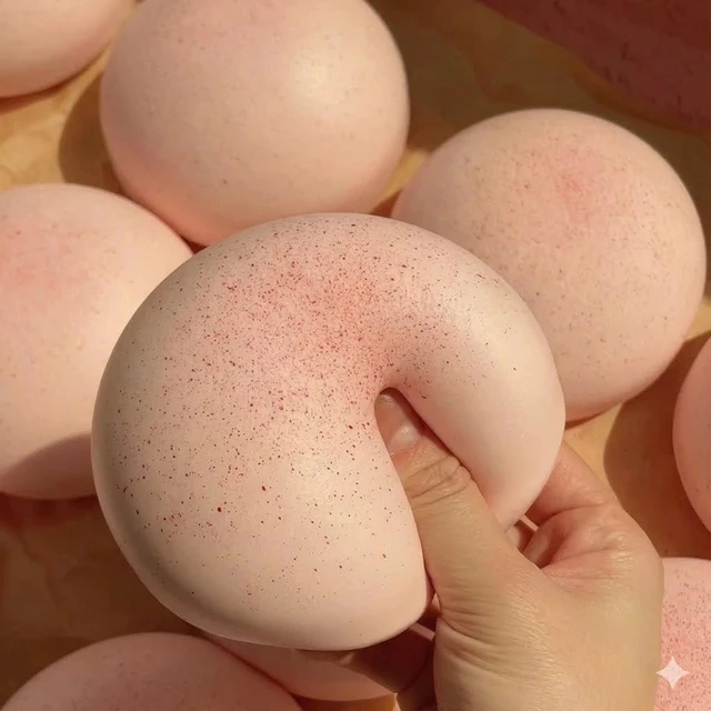 Main image of Pink Cheese Slow Rising Squishy, Sticky Bread Squishy Stress Ball,Foam Bread Butter Squishy Round for Adult Stress Relief Desk Decor