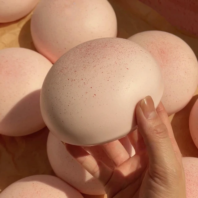 Alt view image 7 of 7 - Pink Cheese Slow Rising Squishy, Sticky Bread Squishy Stress Ball,Foam Bread Butter Squishy Round for Adult Stress Relief Desk Decor