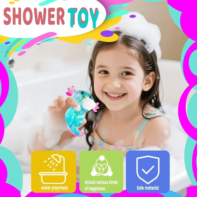 Alt view image 7 of 7 - Axolotl Squishy Stress Relief Toy Glitter Fidget Toys Cute Malt Sugar Axolotl Toy Fidget Toys for Kids Youth Adult, Party Favors Anxiety Relief Squishy Toys(Blue)