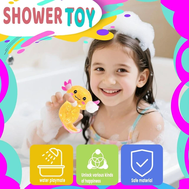 Alt view image 3 of 7 - Axolotl Squishy Stress Relief Toy Glitter Fidget Toys Cute Malt Sugar Axolotl Toy Fidget Toys Adults Fidget Toy for Kids Youth Adult, Party Favors Anxiety Relief Squishy Toys(Orange)
