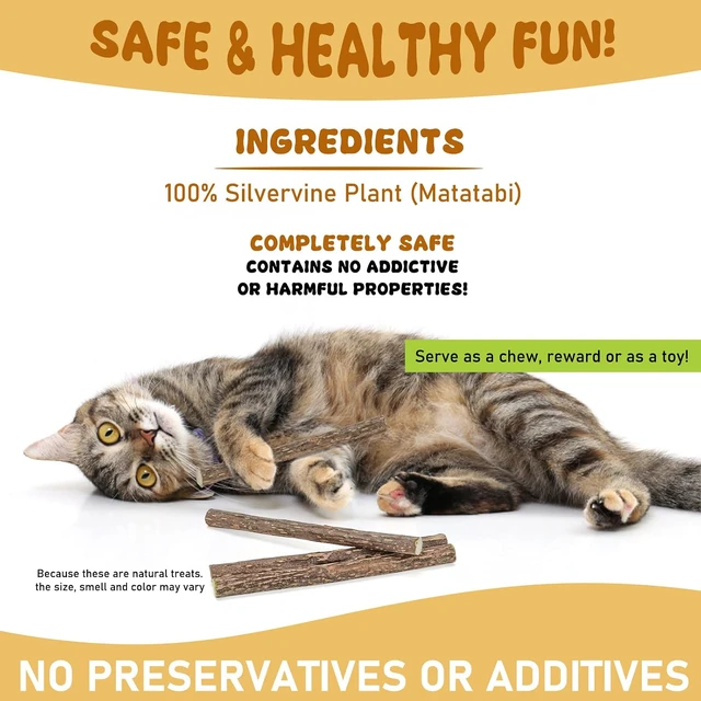 Alt view image 5 of 7 - WoLover 10 PCS Silvervine Sticks for Cat, Natural Matatabi Chew Toys,Catnip Sticks Molar Chew Toys for Cat, Kitten and Kitty Cleaning Teeth Dental Care