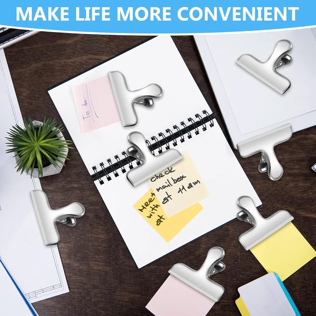 Alt view image 3 of 6 - FINDMAG Bag Clips, 8 Pack Chip Clip Set for Kitchen Storage Use,Snack Clips for Office Paper Clamps, Office, Packages, Stainless Steel Food Clip for Bread Bag, Office, Refrigerator