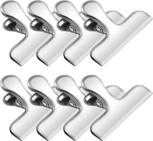 Main image of FINDMAG Bag Clips, 8 Pack Chip Clip Set for Kitchen Storage Use,Snack Clips for Office Paper Clamps, Office, Packages, Stainless Steel Food Clip for Bread Bag, Office, Refrigerator