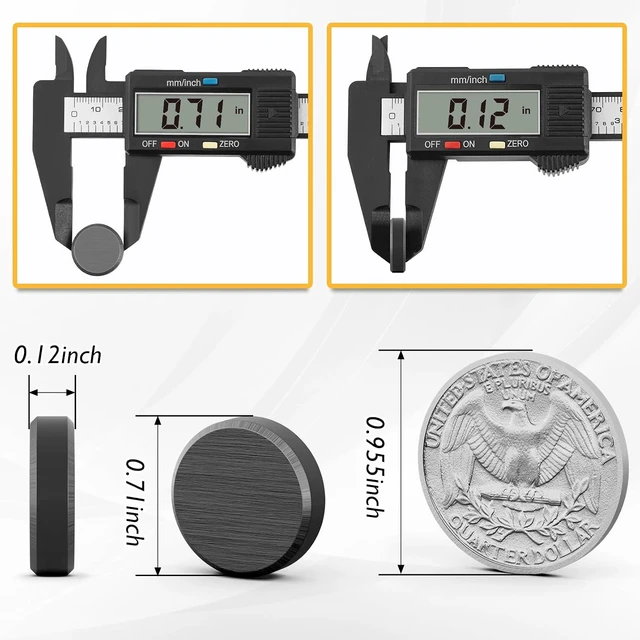 Alt view image 6 of 7 - Magnets for Crafts, Magnets with Adhesive Backing, 20 Pack,0.71" D x 0.12" H, Ferrite Magnets, Small Adhesive Magnets for Refrigerator, Scientific, Office, Classroom and Home