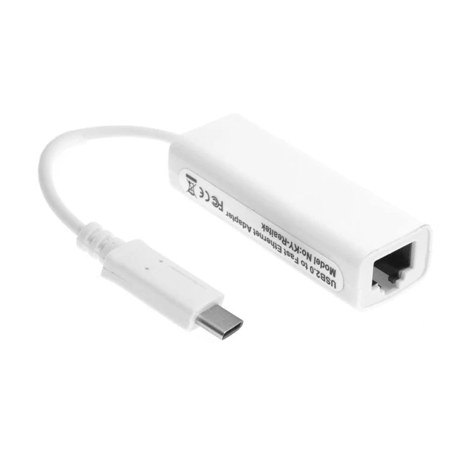 Alt view image 5 of 7 - JSER USB-C Type C USB 3.1 Male to 100Mbps Ethernet Network LAN External Adapter for Laptop