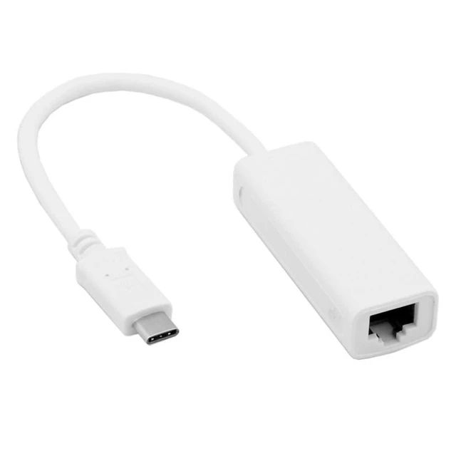 Alt view image 6 of 7 - JSER USB-C Type C USB 3.1 Male to 100Mbps Ethernet Network LAN External Adapter for Laptop