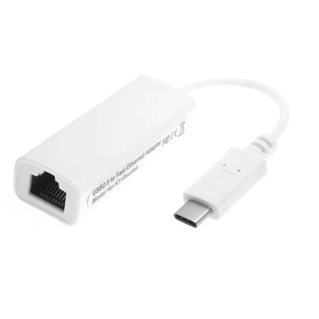 Alt view image 7 of 7 - JSER USB-C Type C USB 3.1 Male to 100Mbps Ethernet Network LAN External Adapter for Laptop