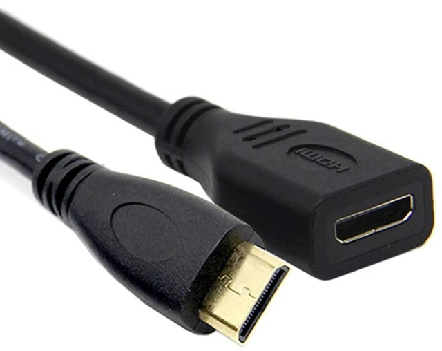 Alt view image 2 of 7 - xiwai Mini HDMI Type-C Socket Female to Mini HDMI Male Adapter High-Speed Extension Cable for Camera HDTV 4K 1080P 15cm