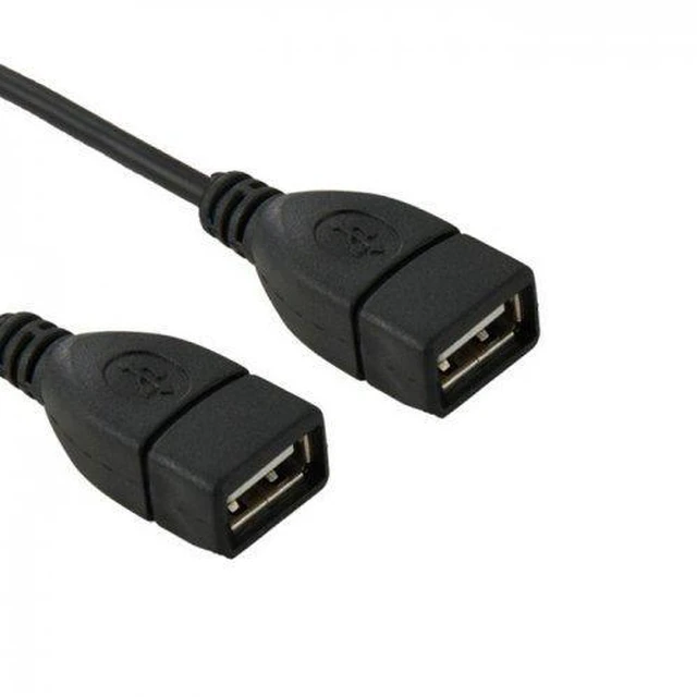 Alt view image 4 of 7 - JSER USB 10 Pin 9Pin Motherboard Female Header to Dual USB 2.0 Female Adapter Cable 50cm