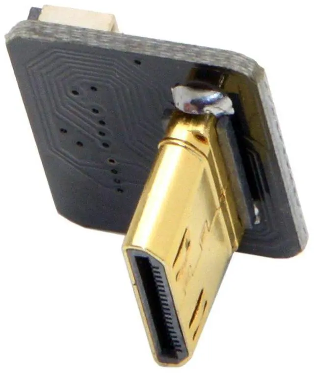Alt view image 4 of 7 - CYFPV Mini HDMI Type C Male Connector Up Angled 90 Degree for FPV HDTV Multicopter Aerial Photography