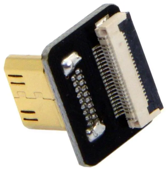 Alt view image 2 of 7 - CYFPVHDMI Mini HDMI Type C Male Connector Up Angled 90 Degree for FPV HDTV Multicopter Aerial Photography