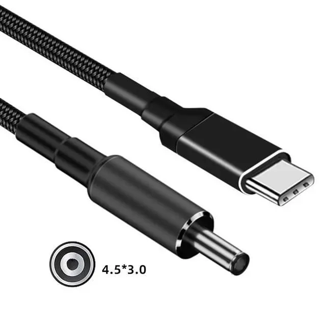 Alt view image 4 of 7 - USB-C 100W 20V Input to DC 4.5 * 3.0mm PD Power 65W Output Charge Cable Support QC PD Type-C Compatible with DELL-Laptop