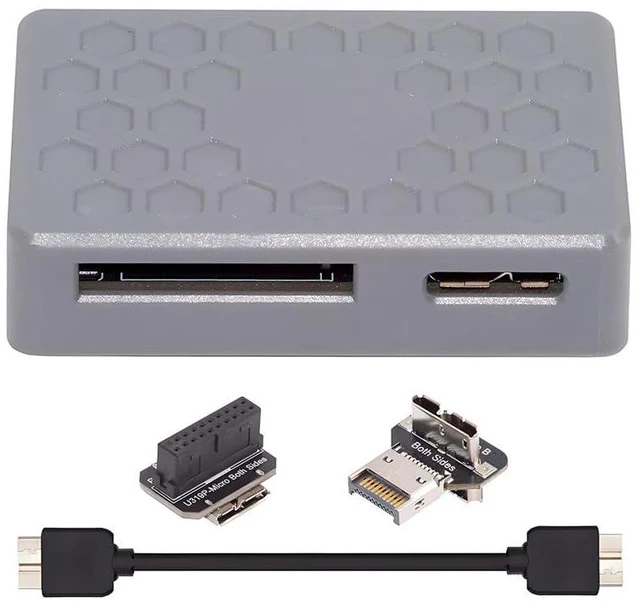 Main image of xiwai USB 3.1 Front Type-E or 19/20Pin Header or Micro-USB3.0 to USB 3.0 19/20Pin Dual Ports Female Splitter PCBA Type Adapter HUB 5Gbps