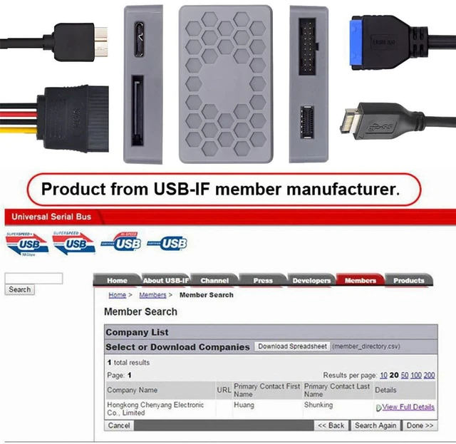 Alt view image 7 of 7 - xiwai USB 3.1 Front Type-E or 19/20Pin Header or Micro-USB3.0 to Type-E Socket and USB 3.0 19/20Pin Dual Ports Female Splitter PCBA Type Adapter HUB 5Gbps