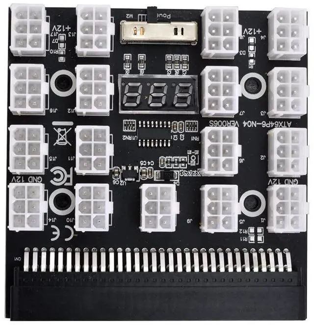 Main image of xiwai 1200W Server PSU Power Supply Breakout Board Adapter with 17 Ports ATX 6 Pin for DPS-800GB 1200FB 1200QB