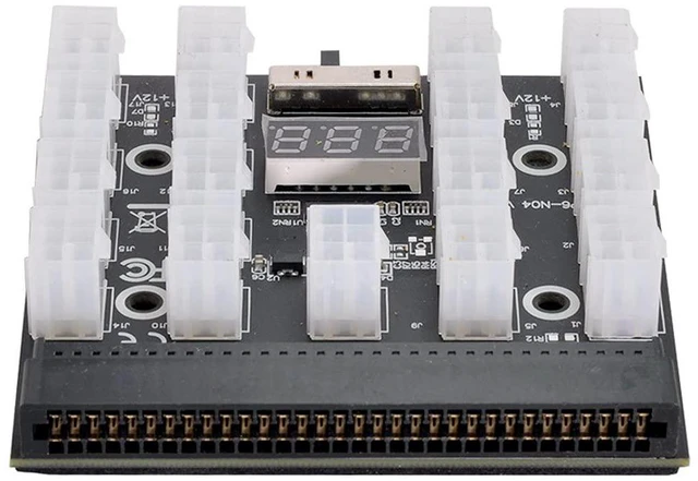 Alt view image 2 of 7 - xiwai 1200W Server PSU Power Supply Breakout Board Adapter with 17 Ports ATX 6 Pin for DPS-800GB 1200FB 1200QB