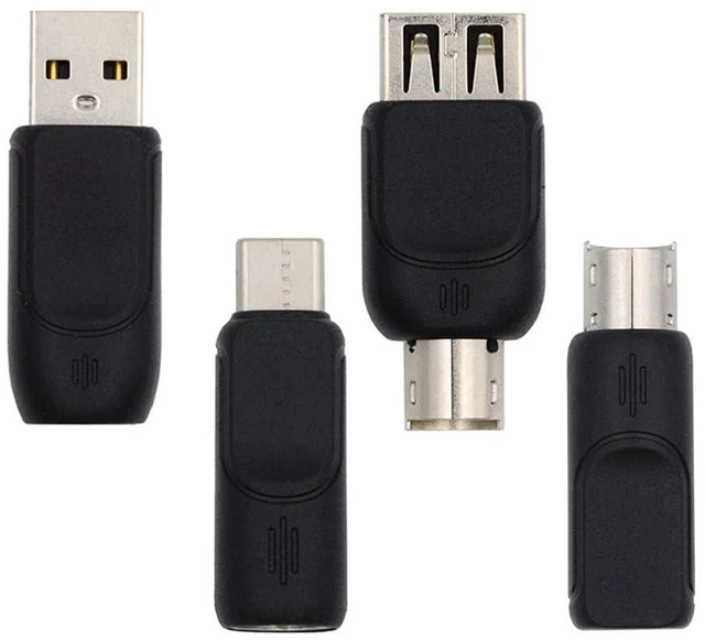Main image of xiwai 4pcs/lot Type-C USB 2.0 Type-A USB-C Male to PS/2 Mouse Keyboard Female 6Pin Mini-Din Adapter