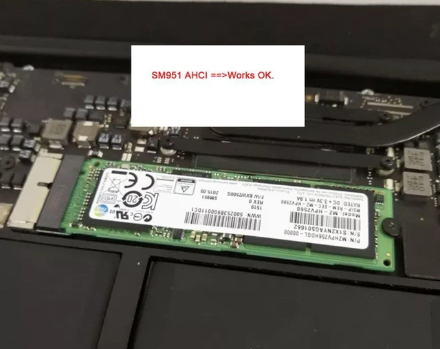 Alt view image 5 of 7 - JSER 12+16pin 2014 2015 to M.2 NGFF M-Key AHCI SSD Convert Card Compatible for A1493 A1502 A1465 A1466