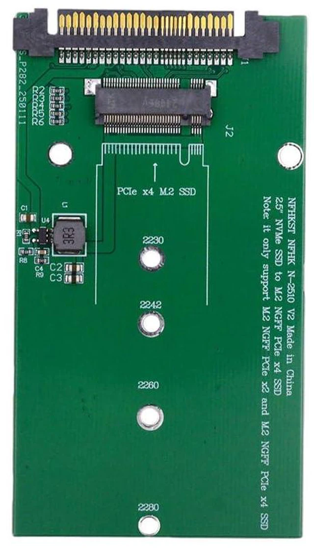 Main image of JSER SFF-8639 NVME U.2 to NGFF M.2 M-Key PCIe SSD Adapter for Mainboard Replace SSD 750 p3600 p3700