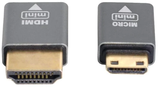 Alt view image 6 of 7 - xiwai 2pcs/Set Compatible Micro HDMI Female to Mini Male & HDMI 1.4 Male Adapter 4K@60hz