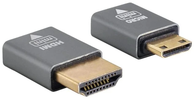 Alt view image 7 of 7 - xiwai 2pcs/Set Compatible Micro HDMI Female to Mini Male & HDMI 1.4 Male Adapter 4K@60hz