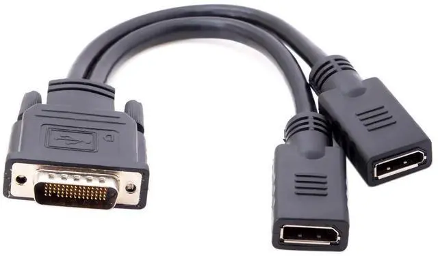 Main image of JSER DMS-59Pin Male to Dual DP Displayport Female Splitter Extension Cable for PC Graphics Card