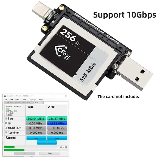 Alt view image 5 of 7 - xiwai USB-C USB3.0 Type-C to CFast 2.0 Card Adapter PCBA CFast Card Reader for Desktop Laptop