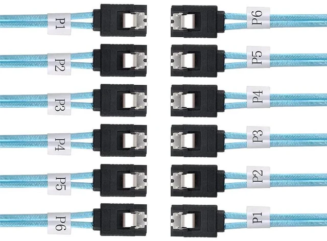 Main image of xiwai Internal 6 SATA 7pin to 6 SATA 7pin Target SSD Hard Disk 6Gbps Data Server Raid Cable