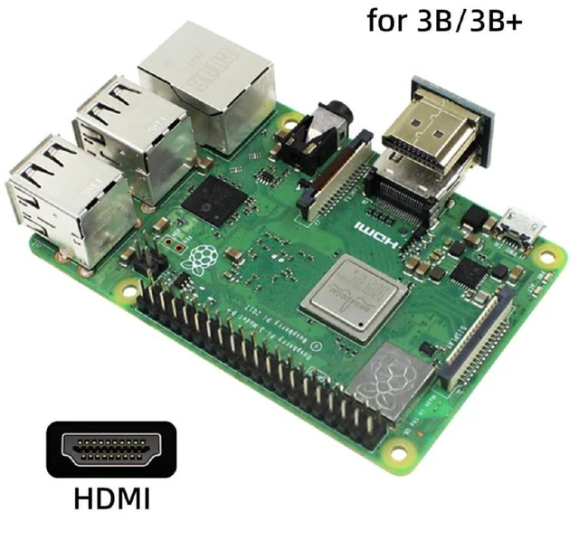 Alt view image 5 of 7 - xiwai 2pcs/Set HDMI Adapter Type A to Micro HDMI Type-D Male Socket Opposite U Shape Back Angled Connector for Raspberry PI 3B/3B+/4B