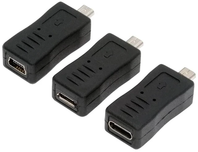 Main image of xiwai 3pcs/Set Type-C USB-C Mini Micro USB Female to Camera Mini 8P Power Data Transfer Adapter for Coolpix UC-E6 UC-E16 UC-E17 DSC-W DMC-S EX-Z