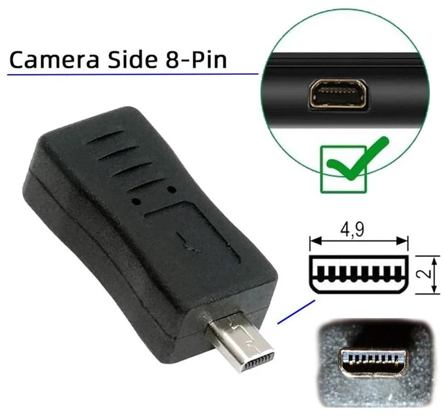 Alt view image 3 of 7 - xiwai 3pcs/Set Type-C USB-C Mini Micro USB Female to Camera Mini 8P Power Data Transfer Adapter for Coolpix UC-E6 UC-E16 UC-E17 DSC-W DMC-S EX-Z