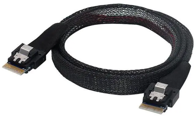 Main image of xiwai PCI-E Slimline SAS 4.0 SFF-8654 4i 38pin Host to SFF-8654 Slim SAS Target Cable 50cm