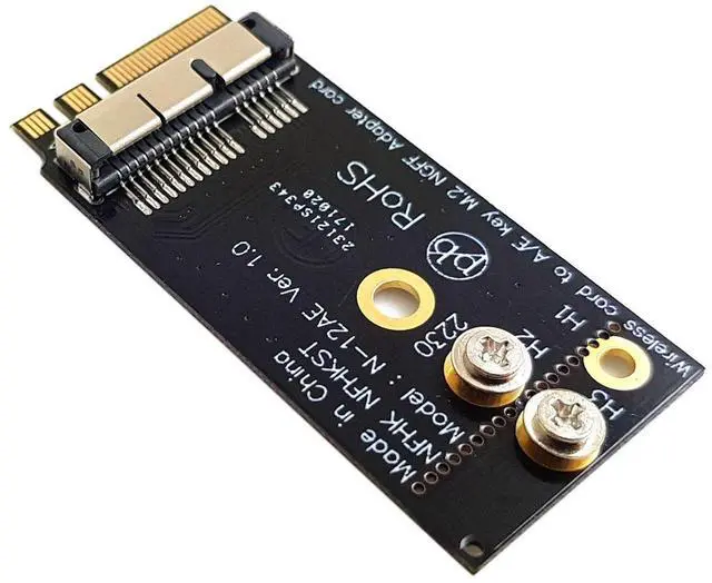 Alt view image 5 of 7 - JSER BCM94360CS2 BCM943224PCIEBT2 Wireless Card to NGFF M.2 Key A/E-Key Adapter