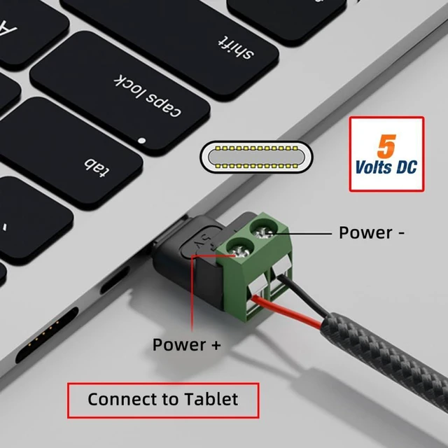 Alt view image 6 of 7 - xiwai 5pcs/Set Type-C Male Plug OTG Pinout to 2Pin Terminal Output Fast Charge Adapter DIY OEM Repair Solderless Connector DC 5V USB2.0 Power