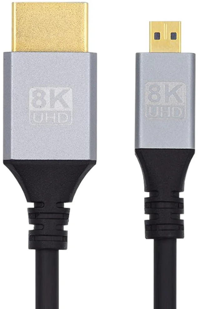 Main image of xiwai 8K Micro HDMI 2.1 Ultra Thin HDTV Cable 0.5m, Type-A to Type-D 4K Hyper Super Flexible Slim Cord for Camera HDTV