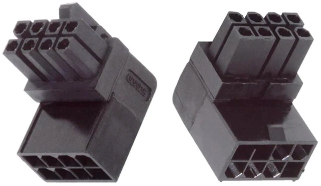 Main image of xiwai 2 Pack ATX 8P Connector Male to Female Power Header Adapter Up Down Angled 90 Degree for GPU Graphics Card