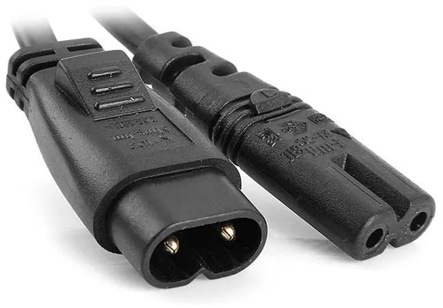 Alt view image 3 of 6 - Chenyang IEC 60320 C8 Plug to C7 Receptacle Male to Female Extension Power Supply Main Adapter Cable 30cm