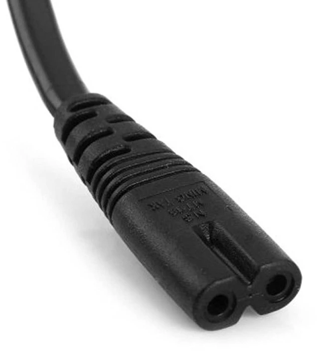 Alt view image 6 of 6 - Chenyang IEC 60320 C8 Plug to C7 Receptacle Male to Female Extension Power Supply Main Adapter Cable 30cm