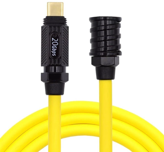 Main image of xiwai High Flex Ultra Soft Silicone 140W 20Gbps 8K USB-C USB4 Cable Type-C Male to Female Extension Cable Power & Data for Gaming Keyboard Mouse 20cm