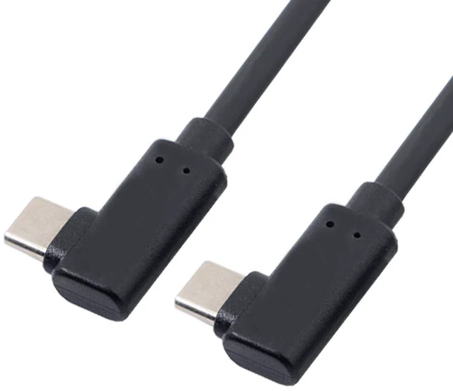 Alt view image 2 of 7 - xiwai USB-C Type-C to Type-C Cable Gen2 10Gbps 65W Dual 90 Degree Left Right Angled Type (1M)