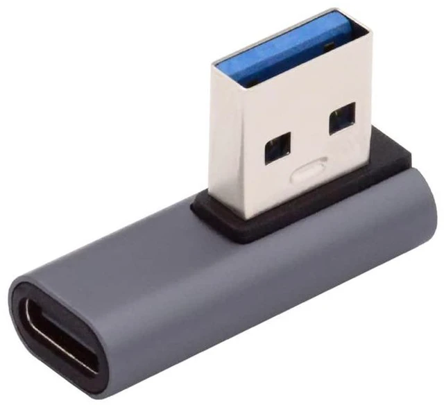 Alt view image 7 of 7 - xiwai Low Profile 90 Degree Left Angled USB-C Type C Female to USB 3.0 A Male Data Adapter for Laptop Desktop
