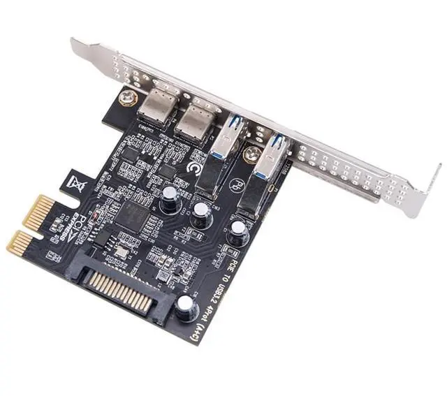 Main image of Xiwai USB3.1 Gen1 5Gbps Dual Type-A & Type-C USB-C Female to PCI-E Card Adapter USB PCI-E Express 1x uPD720201 with Low Profile Bracket