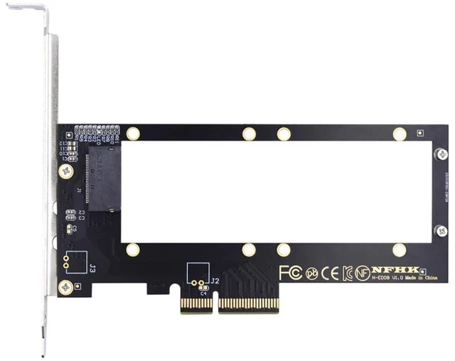 Main image of xiwai PCI-E 4.0 4X Host Converter to EDSFF GEN-Z NVMe Ruler 1U E1.S 9.5mm 15mm 25mm Thickness Short SSD with Heat Sink PM9A3 PM9D3 P5801X Carrier Adapter