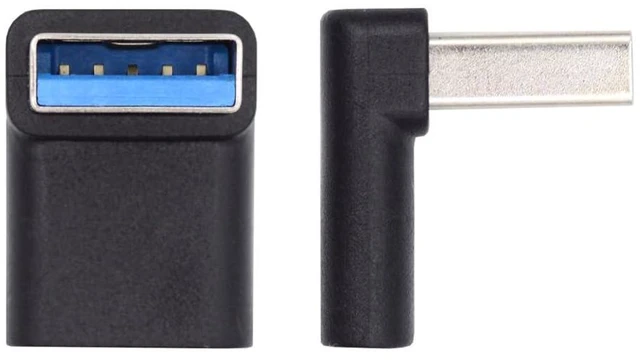 Alt view image 2 of 7 - xiwai 90 Degree Down Angled USB-C Type C Female to USB 3.0 A Male Data Adapter for Laptop Desktop
