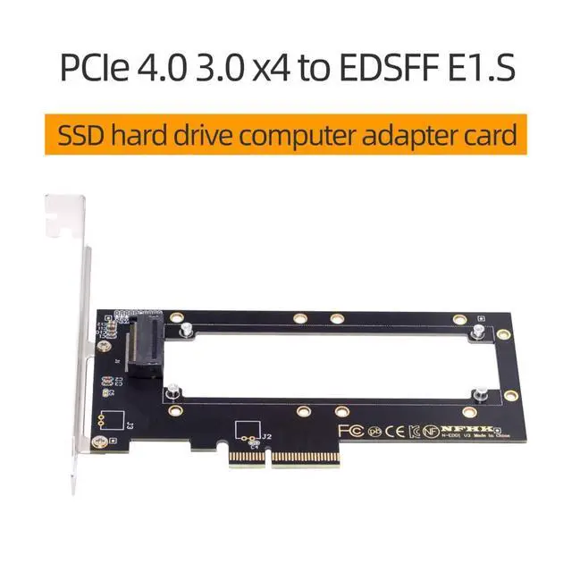 Alt view image 7 of 7 - xiwai PCI-E4.0 4X Host Converter to EDSFF GEN-Z NVMe Ruler 1U E1.S 5.9mm 8.0mm Thickness Short SSD Carrier Adapter